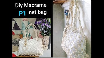 DIY MACRAME NET BAG(1)/ làm túi macrame #diy #macrametutorial #moclencoban #bag