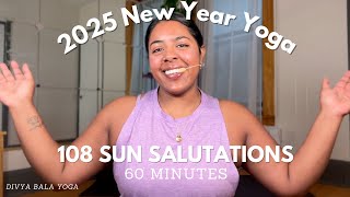 108 Sun Salutations For Energy And Strength | 2025 New Year Yoga | 60 Minutes | Yoga With Divya