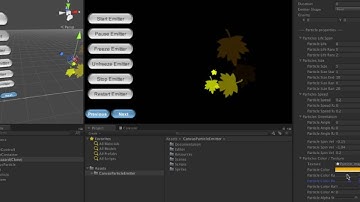 Unity UI Canvas Particle Emitter