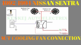 1992-1994 NISSAN SENTRA M/T RADIATOR FAN MOTOR CONNECTION