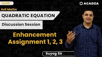 How to solve quadratic equations? | Question Practice Session #1 | Class 11, 12, JEE | Asli Maths
