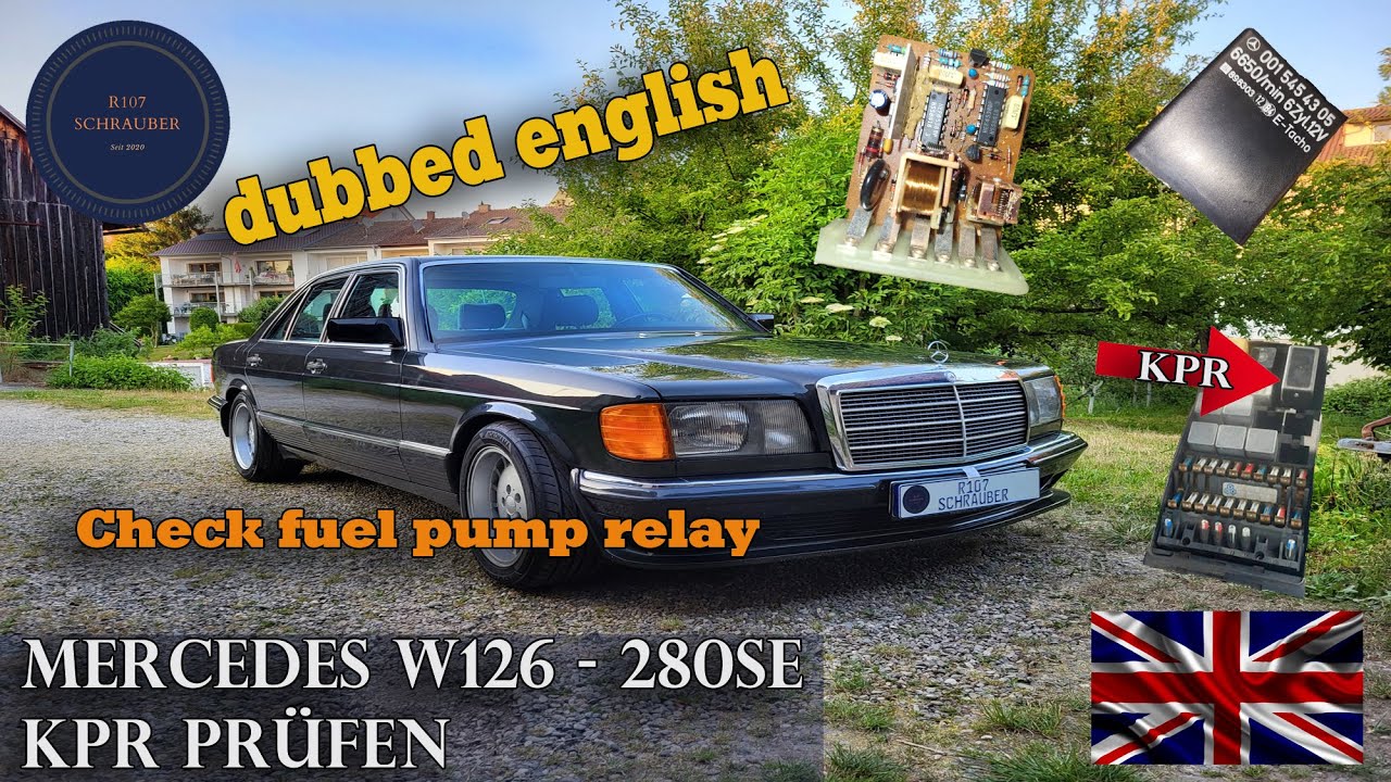 Mercedes Benz W126 Check Fuel Pump Relay 280SE YouTube