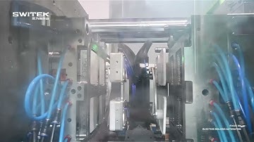 SWITEK IML System-For India‘s customer 4 cavites ice cream square lid in molding labeling