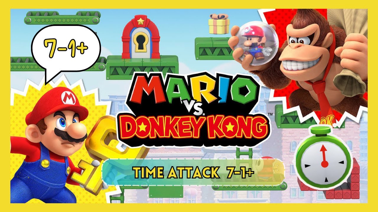 Mario 🍄 VS Donkey Kong 🦍: Level 7-1+ PLUS TIME ATTACK (Speed run
