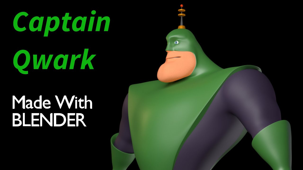 Captain Qwark Character - Made with BLENDER