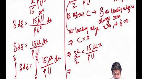 Lecture 20: Boundary Layer Theory (Contd.)