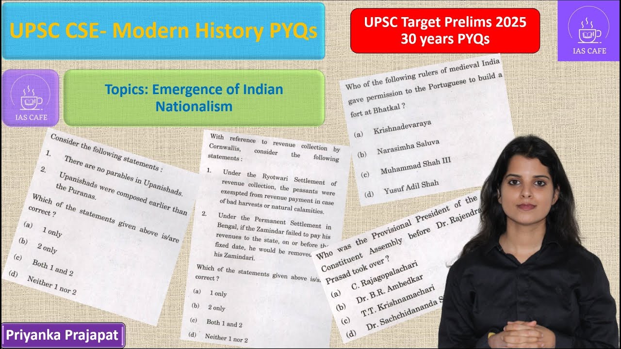 UPSC CSE I Target Prelims 2025 I Modern History PYQs I Emergence of ...