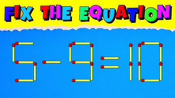 Fix the Equation by Moving ONE Stick!  Brain Teaser Challenge | IQ Test Challenge