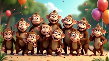 Ten Little Monkeys | Fun Counting Song for Kids | Learn Numbers 1 to 10