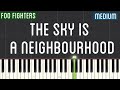 Foo Fighters - The Sky Is A Neighbourhood Piano Tutorial | Medium