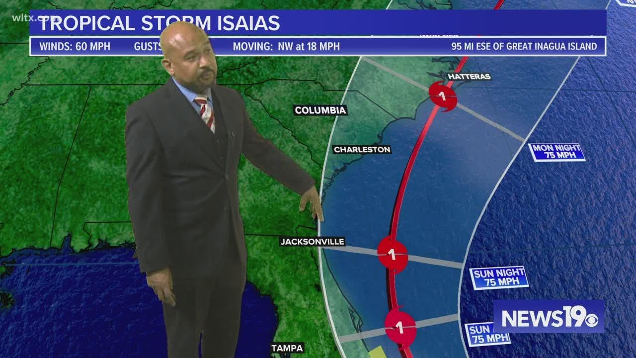 Tropics Thursday update: Tropical Storm Isaias to go up Southeast ...