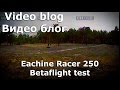 VLOG 004 Eachine Racer 250 Betaflight test + crash  recorded with Skyzone SKY02 SKY02S V3