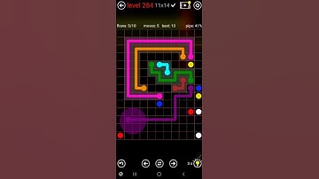 How To Solve Flow Free 11x14 Mega Mania Pack Level 284 Board Walk Through Solution Walkthrough