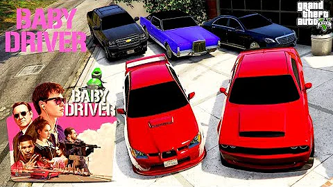 GTA 5 - Stealing 'Baby Driver' Movie Cars with Fra...