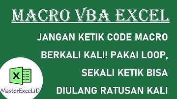 Training Untuk Looping VBA Macro Excel