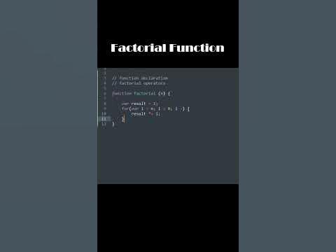Basic Javascript - Making Factorial Function - YouTube