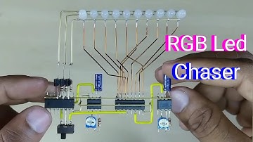 Amazing RGB Led chaser Using Timer IC555 and Counter IC 4017 #status #viralvideo #ledchaser
