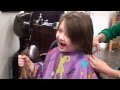 first hair cut donated to Locks of Love