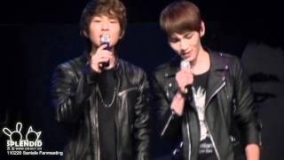 [Fancam] 110220 Onew sang to I'm Yours feat.Key @ SHINee Santafe Special Event [流金Splendid]