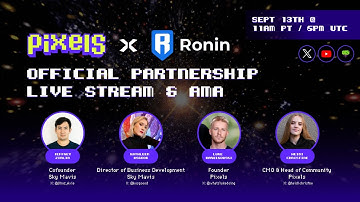 PIXELS IS MOVING TO RONIN // Official Partnership Announcement AMA