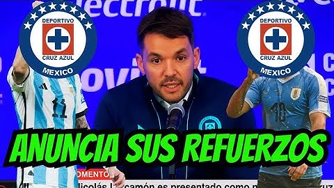 PRIMEROS REFUERZOS DE NICOLAS LARCAMON PARA CRUZ AZUL SUS PRIMERAS PALABRAS Y PRESENTACION OFICIAL