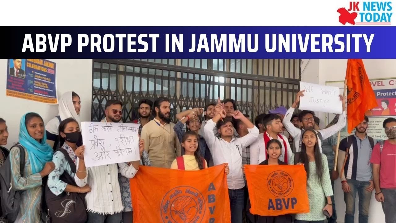 ABVP protest in Jammu university | JK News Today - YouTube