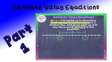 Absolute Value Equations Part 1