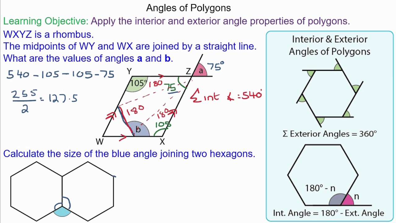 Problem Solving With Angles Of Polygons