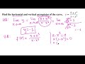 Calculus I: Finding Horizontal and Vertical Asymptotes (easy example)