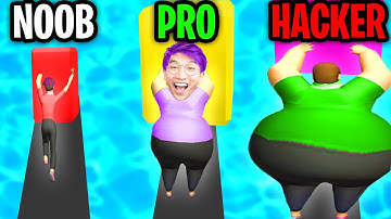 Can We Go NOOB vs PRO vs HACKER In FAT PUSHER!!? (MAX LEVEL THICC!!)