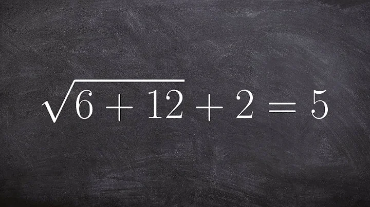 Learn How to Solve a Radical Equation by Squaring Both Sides