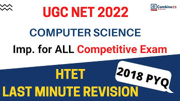 HTET EXAM | HTET Past Paper Solution 2018 PYQ | Computer Science | Rashmi Prabha | CombineCS