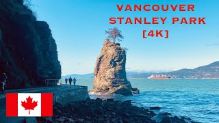 🇨🇦[4k] Walking tour around Stanley park, Vancouver ,BC, Canada, 2023