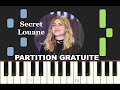 SECRET, Louane, 2022, Piano Tutorial avec Partition Gratuite (pdf)