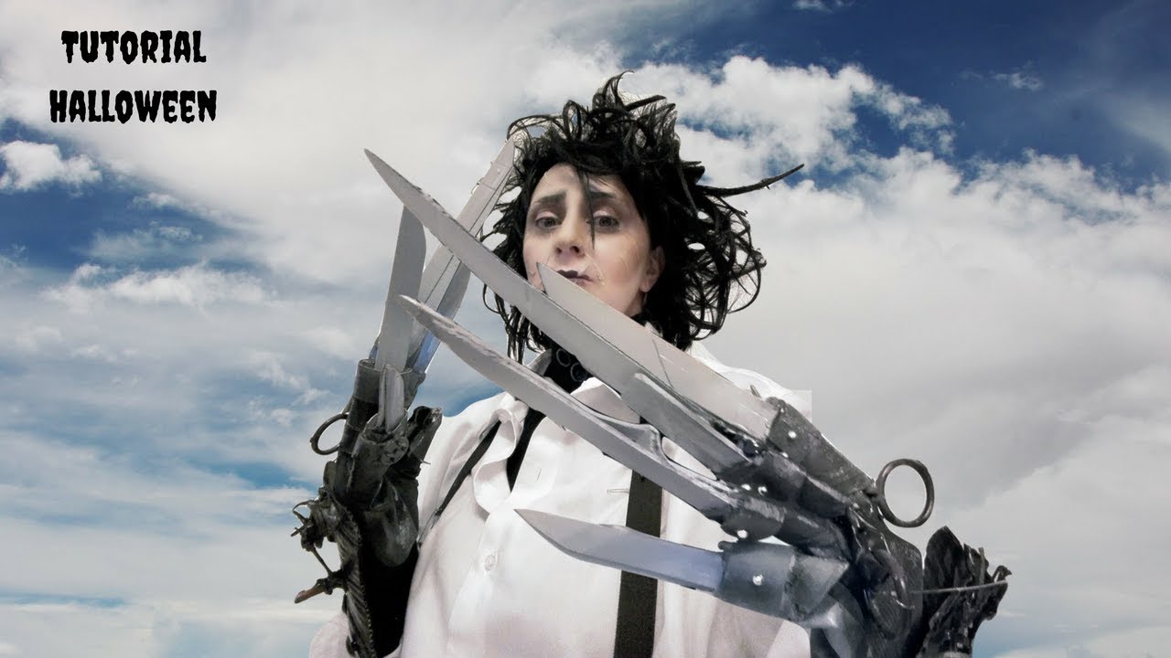 Halloween -Carnevale/ Edward mani di forbice / Edward Scissorhands -  Tutorial costume e makeup 