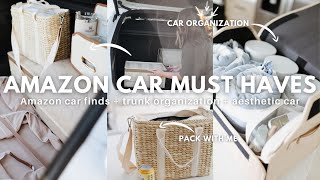AMAZON CAR MUST HAVES: Amazon car finds + trunk organization + aesthetic car finds