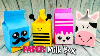 Origami Milk Carton Box | DIY Milk Gift Box | How to Make Easy Paper Milk Box