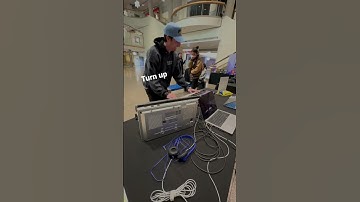 Random girl gets hyped at synthesizer meet up