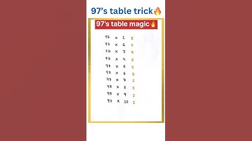 97 times table trick🔥#97’stabletrick#fasttablelearninghacks