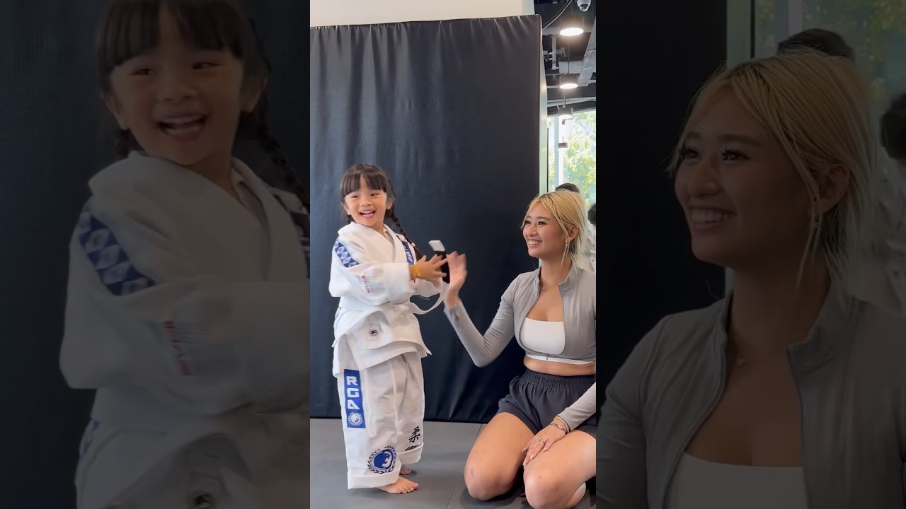 My 4 year old daughter tries Jiu Jitsu for the first time 🥋🤩