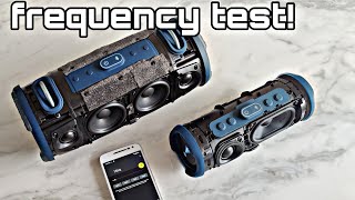 JBL CHARGE 5 VS JBL XTREME 3 FREQUENCY TEST 1HZ-100HZ! 