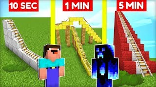 NOOB vs. PRO HORSKÁ DRÁHA za 10 SEC / 1 MIN / 5 MIN v Minecraftu!