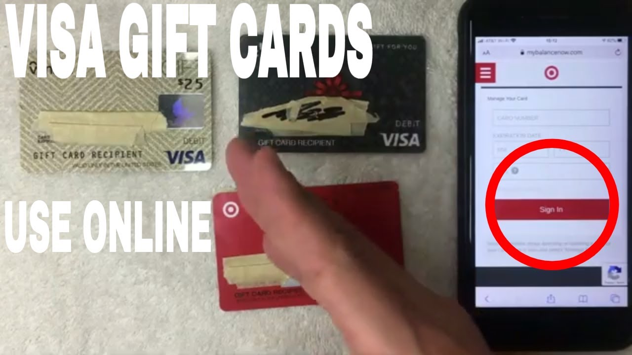 How To Use Visa Gift Cards Online Youtube