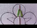 Super easy hand embroidery flower design/hand embroidery desing