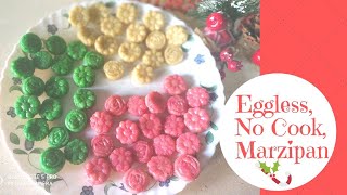 NO COOK,EGGLESS CASHEWNUT CHRISTMAS MARZIPAN RECIPE