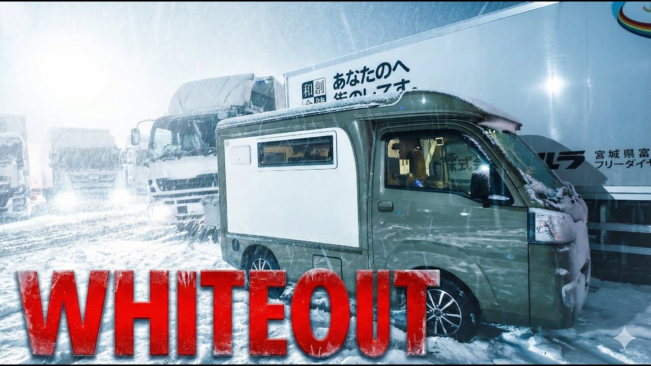 Driving a Tiny Kei Camper into a Blizzard in Japan 🇯🇵 (Van Life Danger)