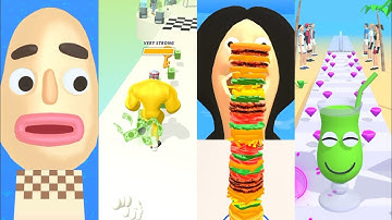 Sandwich Runner, Muscle Rush, Burger Run, Juice Run, Gameplay Walkthrough Android, IOS