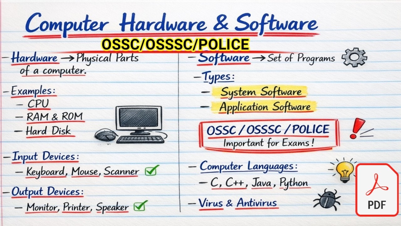 Computer Series Complete Computer Series In Odia l Complete Hardware and Software Class ...