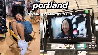 PORTLAND VLOG PT. 1 | traveling &amp; being on set! Nicole Laeno