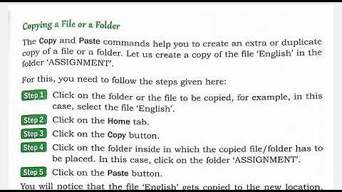 Class - 4  Subject - Computer  Chapter - 3 Topic - Copying a File or a Folder